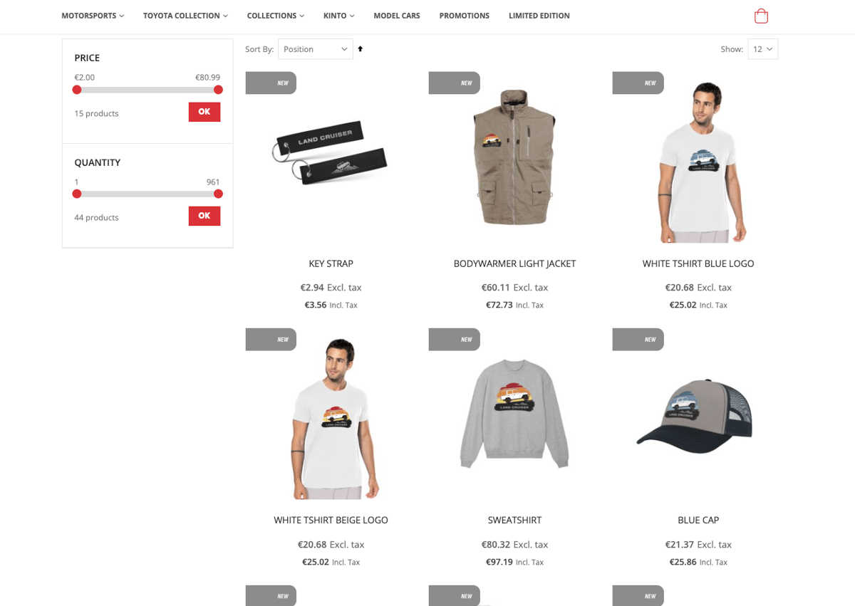 Web-shop Toyota
