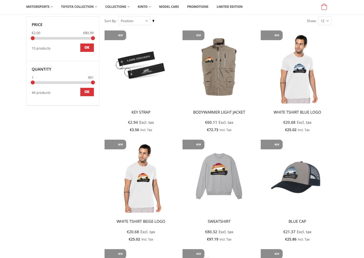 Web-shop Toyota